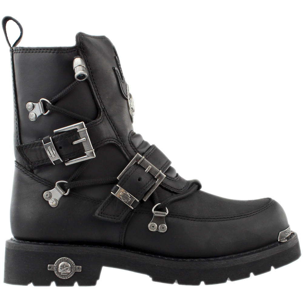 NEW Harley Davidson Mens Leather Boots Shoes Medium Black Luka